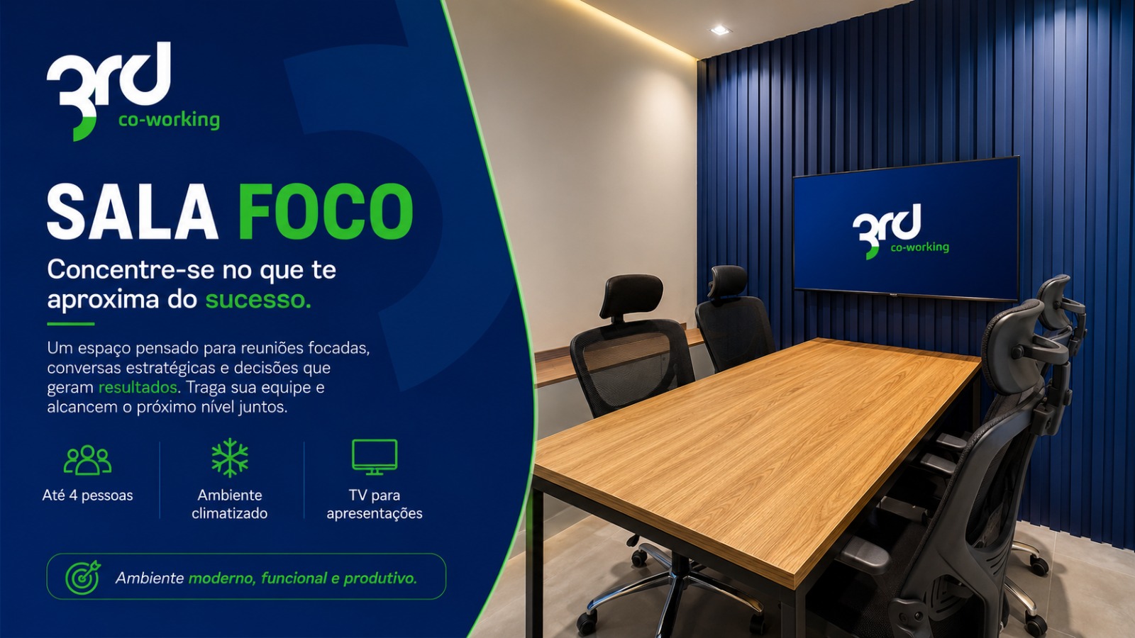 Sala Foco - Sala privativa para concentração