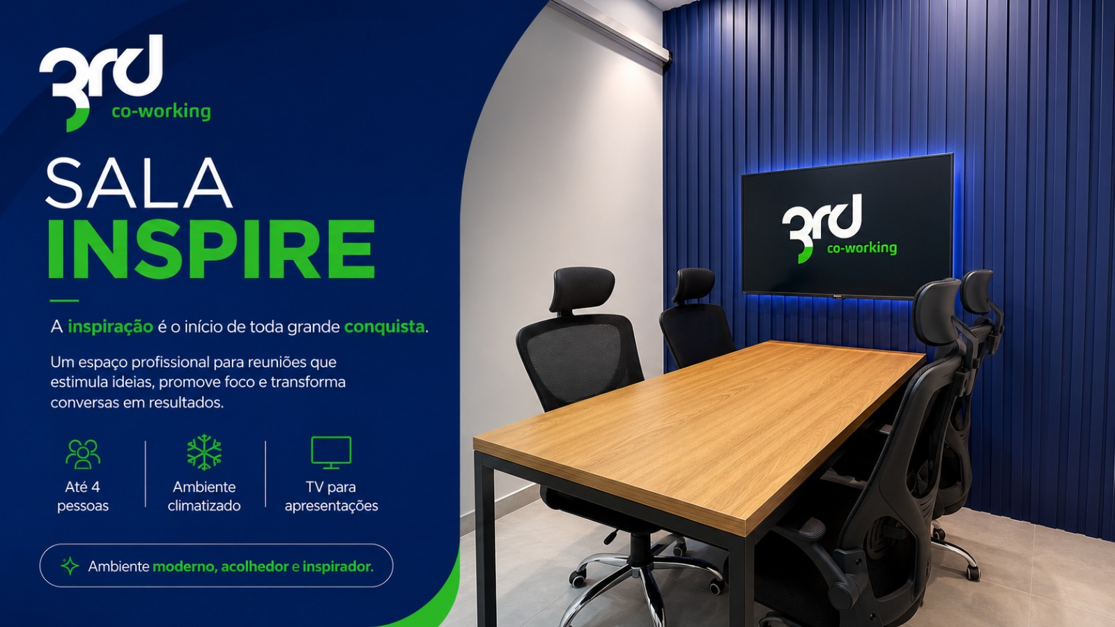 Sala Inspire - Ambiente criativo e acolhedor